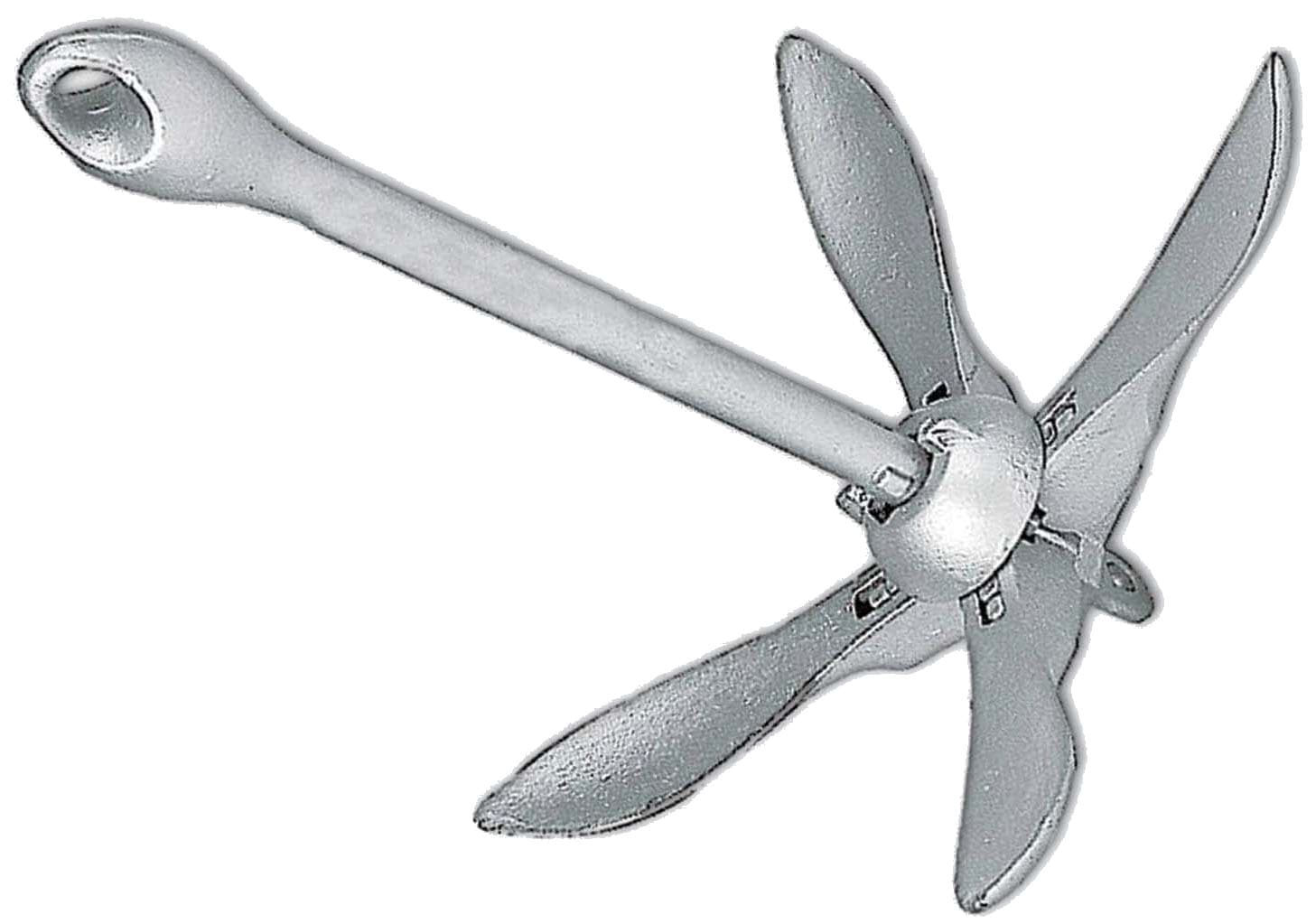Âncora de fateixa dobrável em aço galvanizado, 0,7 kg